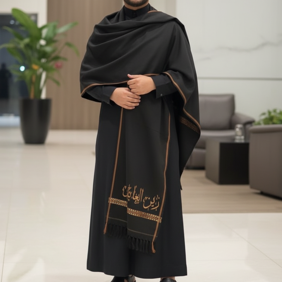 Custom Name Winter Black Shawls